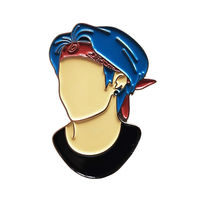 Pins en émail dur plaqué, personnalisés en usine, tendance, à thème anime et dessin animé, avec paillettes, badges métalliques écologiques, collection pour la mode jeunesse coréenne