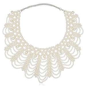 Collier de perles blanches en alliage de zinc Beadside 1111109 - Product Image 1