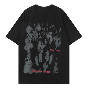 Vêtements de rue personnalisés de haute qualité en coton surdimensionné T-shirt graphique lourd sérigraphié pour hommes - Product Image 4