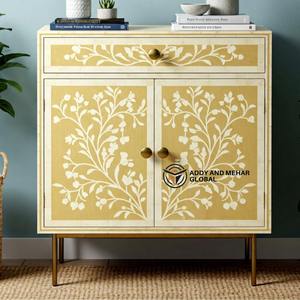 High Quality Bone Inlay Floral Cabinet Handmade Decorative Wooden <b>Sideboard</b> for Modern Home Interiors for Bulk Quantity - Product Image 5