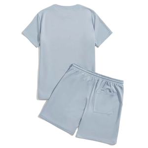 Camisetas de dos piezas para hombre y conjuntos cortos de chándal informal deportivo de verano de manga corta de primera calidad ropa de playa informal de dos piezas - Product Image 6