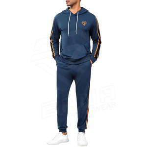 Men's <b>Plus</b> <b>Size</b> Summer Casual New High Quality 100% Cotton <b>Jogger</b> Sweatsuit Full Pullover Hoodie Breathable Training <b>Sets</b> - Product Image 3