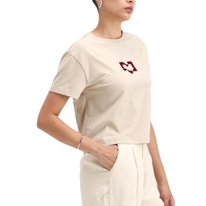 เสื้อครอปคอโอพิมพ์ลายผ้าฝ้ายแท้สำหรับผู้หญิง แขนสั้น ขายส่ง รับสกรีนโลโก้ เสื้อยืดครอปสีสันสดใส เป็นมิตรกับสิ่งแวดล้อม - Product Image 3