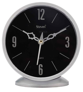 Ak Brass Contemporary <b>Table</b> Decor Stylish Metal Accents Sophisticated Home <b>Table</b> <b>Clock</b> with Modern Geometric Design - Product Image 1
