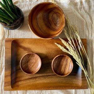 Cuenco de madera para servir, cuenco japonés de madera de mango de acacia, utensilios de cocina, artículos de hotel, acabado y diseño personalizados de proveedores de la India - Product Image 5