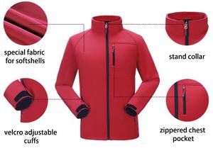 Chaqueta Softshell para Hombre, Impermeable, Cortavientos, con Capucha, Transpirable, Ligera, Bordada, Intercambiable, para Lluvia - Product Image 3