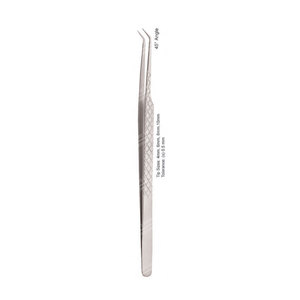 Pinzas para extensión de pestañas de 45 ángulos, Handel largo y delgado dentado y Handel impreso en diamantes - Product Image 3