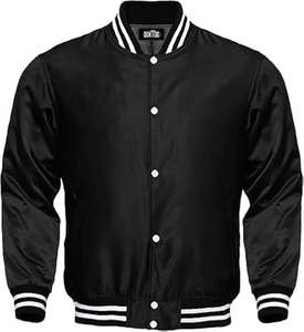 Personalizado liso recubierto a prueba de viento estilo de la calle Logo Letterman tren satén bombardero Varsity chaquetas para hombres - Product Image 2