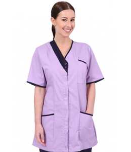 ชุดเครื่องแบบพยาบาลแขนสั้นผ้าทอยืดหยุ่นสำหรับผู้หญิงเสื้อผ้าพยาบาลฤดูร้อนน้ำหนักเบา - Product Image 1