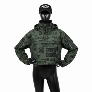Veste Softshell pour femmes, tissu extensible premium 320GSM, vert, impression par sublimation intégrale, panneaux personnalisés avec logo, veste Softshell pour femmes - Product Image 1