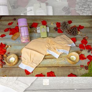 Gants exfoliants, gants de gommage, serviettes, éponges, brosses corporelles, avec logo personnalisé, en viscose marocaine, en fibre de soie, en maille, en loofah, en soie de mûrier, en boîte cadeau - Product Image 3