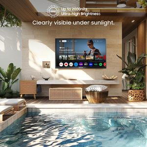75-Inch Outdoor Smart <b>TV</b> 4K UHD 2000 Nits HDR10 Waterproof IP55 DVB-T2/S2/C Assistant LED <b>Backlight</b> 120Hz Refresh Rate for Pool - Product Image 2