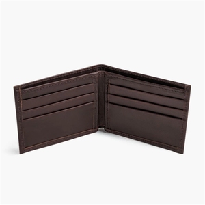 Slim and Classic MagFlap Leather <b>Wallet</b> For <b>Men</b> dark <b>brown</b> - Product Image 2