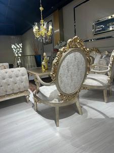 Ensemble de Salon Avant-Garde Français Exquis Regal Touch 3 + 3 + 1 + 1 Canapé <span class=keywords><strong>Table</strong></span> à Manger avec 6 Chaises <span class=keywords><strong>Console</strong></span> <span class=keywords><strong>Table</strong></span> Basse Européenne - Product Image 5