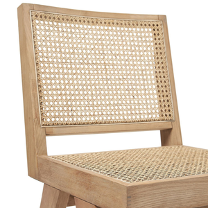 Chaise de salle à manger en rotin en bois de bonne qualité, tissée à la main, pour la maison, le restaurant, l'hôtel, style scandinave moderne - Product Image 4