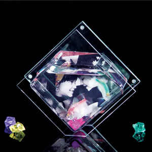 Creative Design Foldable Small Acrylic <b>Betta</b> <b>Fish</b> <b>Tank</b> with Photo Display Feature Aquarium Rack - Product Image 2