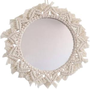 Best Selling Macrame <b>Mirror</b> Wall <b>Hanging</b> Modern Design Style for Decorative Purpose Available at Wholesale Price in India - Product Image 4