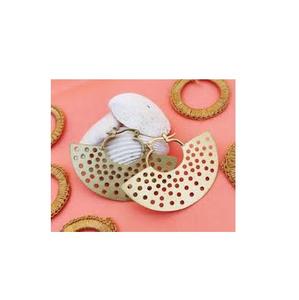 Pendientes de Oro Hechos a Mano, Pendientes de Latón Natural, Gran Venta, Mejor Calidad, Pendientes de Moda para Mujer, Diseño Más Vendido - Product Image 5