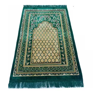 Vente en ligne de tapis de prière antidérapants en mousse à mémoire de forme pour musulmans vente en gros de tapis de prière de luxe pliant de voyage respirant Janamaz