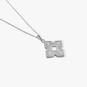 Collar de Crucera de Plata de Ley 925 indio, collar con colgante de moissanita de topacio blanco Natural, joyería fina al por mayor - Product Image 1