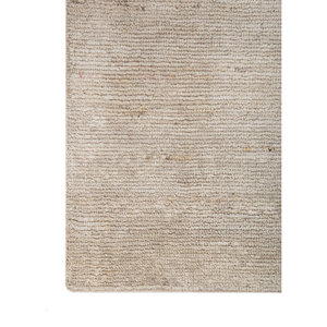 Alfombras de Lana Tejidas a Mano de Gran Tamaño Blythe Ivory para Sala de Estar, Alfombra Rectangular de Color Sólido para Pasillo IA-2001 - Product Image 4