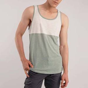 Débardeur de sport décontracté pour homme, personnalisable avec logo, séchage rapide, en coton et polyester respirant, idéal pour l'été, la gym, grandes tailles, color block - Product Image 5