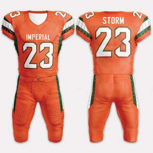 Conjunto de uniforme de fútbol americano juvenil exclusivo personalizado pantalones de Jersey de manga corta personalizados impresos para equipos competitivos - Product Image 3