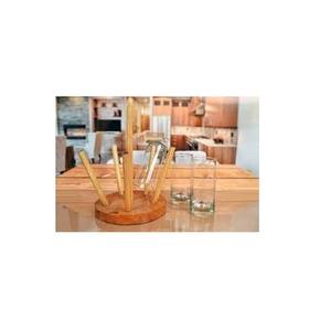 Soporte de vidrio y madera de alta calidad, base de metal para decoración de sobremesa - Product Image 6