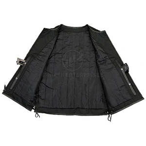 Chaleco de cuero de vaca genuino de diseño personalizado para hombre, transpirable, a prueba de viento, impermeable, ropa exterior informal para lona de invierno - Product Image 3