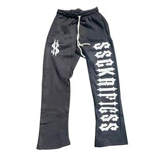 Y2K Streetwear Fashion Vintage Acid <b>Wash</b> Sun faded <b>Women</b> Flare Sweatpants Unisex Winter Stacked Pant For <b>Womens</b> Fall Clothing - Product Image 3