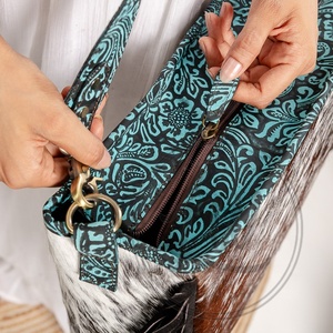 LW Sacs fourre-tout en cuir aztèque véritable fait à la main pour femmes Sac à provisions élégant Style vintage Accessoire parfait Sacs en cuir - Product Image 5