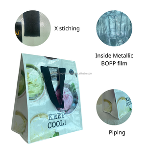 Bolso de mano de lona de poliéster de peso pesado respetuoso con el medio ambiente al por mayor patrón personalizado OEM serigrafía sublimación bolso de compras - Product Image 6