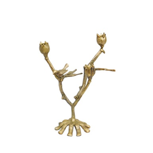 Forme personnalisée or poli 3-bras en métal fait à la main candélabre grand bougeoir en cristal fête de mariage événements à la maison taille régulière - Product Image 5