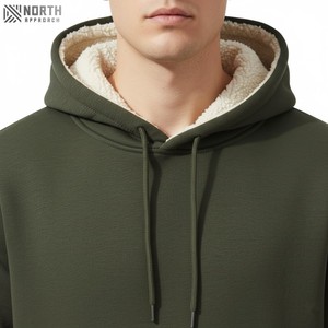 Sudadera con capucha de gran tamaño personalizada para hombre de 350gsm jersey de lana gruesa con bolsillo ropa de calle de talla grande de alta calidad para invierno Reversible - Product Image 4
