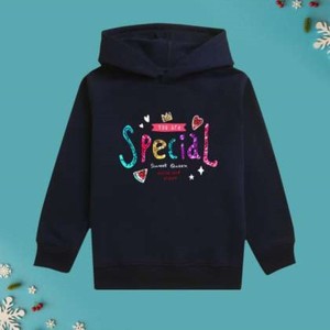 Sudadera con capucha para niñas Invierno Cálido y cómodo con cremallera frontal y patrón impreso para niños - Product Image 6