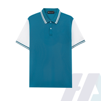 Chemises polo pour hommes, design bicolore, séchage rapide, manches courtes, 95% coton, 5% élasthanne, t-shirts pour hommes, logo personnalisé, respirant