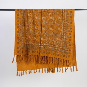 Mustard Colour Washable Sustainable Warm Wool GOTS Certified <b>Throw</b> Blanket Winter Evenings Soft Thick Ideal <b>for</b> Sofa Couch <b>Bed</b> - Product Image 3