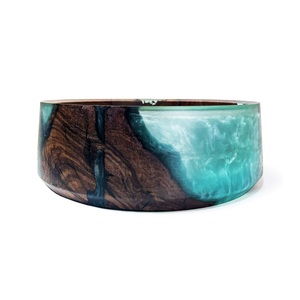 Tazón decorativo de resina ecológico artístico hecho a mano acabado brillante estilo elegante suave para aperitivos frutas ensaladas fiesta en casa - Product Image 4