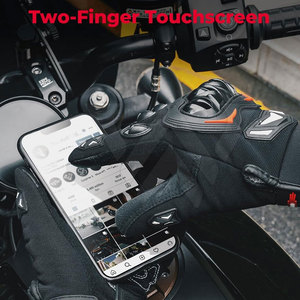 Logo personnalisé Moto Motocross Cuir de vachette Respirant Moto Plein Doigt Gants Vente à Chaud Écran Tactile Plein Doigt - Product Image 4