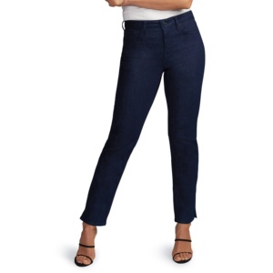 Jeans NYDJ da donna Curves 360 Slim a gamba dritta alla caviglia, in denim lavato a vita alta, traspiranti e alla moda con spacco - Product Image 1