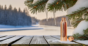 Handcrafted Copper Vessel Water <b>Bottle</b> Direct Drinking Accessory With Health Benefits for Unisex for Hiking - Product Image 3