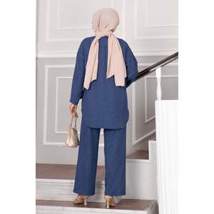 Hijab 2 pièces en dentelle indigo - Product Image 4