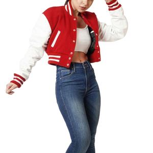 Chaqueta Deportiva Personalizada con Estampado, Transpirable, de Lona, Estilo Crop Top, Holgada, Informal, Acolchada, para Mujer, de Poliéster - Product Image 1