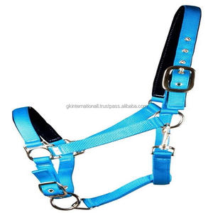 Cabestro de caballo de nailon de triple capa en muchos colores y tamaños personalizados con correa de barbilla ajustable Hardware de níquel resistente Todos los tamaños - Product Image 4