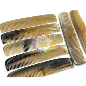 Top vente 100% peignes en corne naturelle taille personnalisée conception à la main pour les femmes meilleurs peignes à barbe en gros avec marque privée - Product Image 1