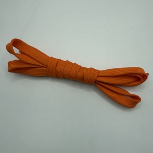 Cordons de tirage en polyester plat orange de 1cm Prix de gros Lacets colorés pour baskets Pantalons-Sacs en corde creuse de couleur pure Vêtements - Product Image 5