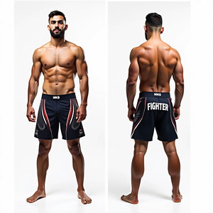 Pantalones cortos de lucha MMA personalizados para hombres sublimados No Gi BJJ Grappling Performance Wear Kimono Jiu Jitsu al por mayor con función elástica - Product Image 5