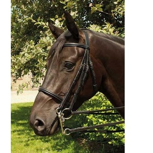 Bride double en cuir anglais Noir Vente en gros Western Full Horse Bridle Dressage Bride en cuir - Product Image 1