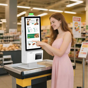 Termal yazıcı ile 21.5 inç Android QR tarayıcı duvar montaj Self servis Kiosk - Product Image 3