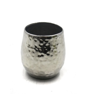 El mejor vendedor, soporte votivo redondo de aluminio, recipientes para velas de Color níquel plateado para decoración del hogar, hecho a mano, personalizado a granel - Product Image 1